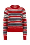 Marni Striped Mohair Blend Crewneck Sweater