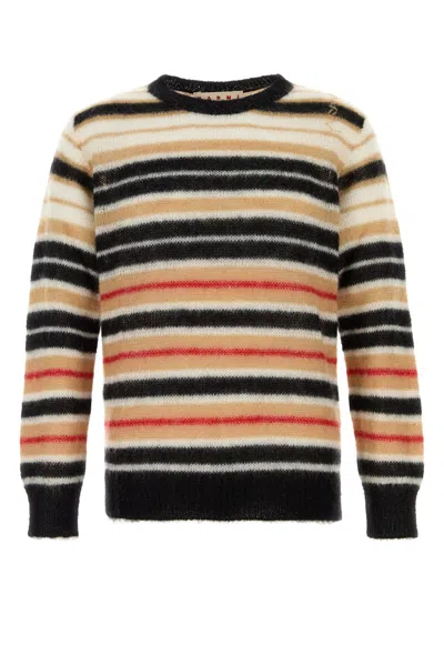 MARNI MARNI EMBROIDERED MOHAIR BLEND SWEATER