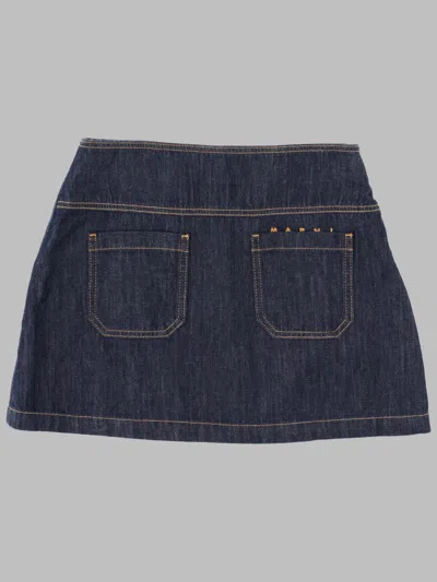 Marni Mini Cotton Skirt For Girls In Animal Print