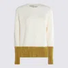 Marni Relaxed Fit Roundneck Knit Sweater With Ribbed Texture In White