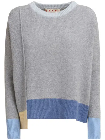 Marni Layered Cashmere Jumper In Grey
