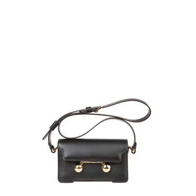 Marni Magnetic Closure Shoulder Bag In Black