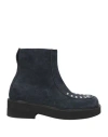 Marni Man Ankle Boots Midnight Blue Size 9 Soft Leather In Blue