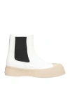 Marni Man Ankle Boots White Size 7 Leather In Multi