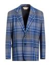 Marni Man Blazer Blue Size 38 Polyester, Virgin Wool, Elastane In Blue