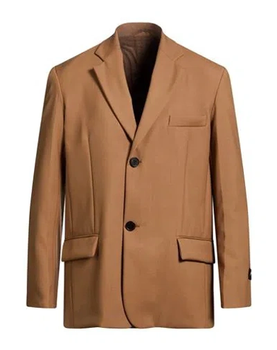 Marni Man Blazer Camel Size 36 Virgin Wool In Brown