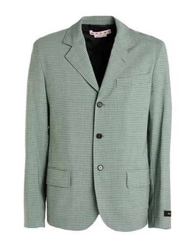 Marni Man Blazer Sage Green Size 40 Virgin Wool, Elastane