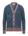 Marni Man Cardigan Blue Size 40 Virgin Wool In Blue