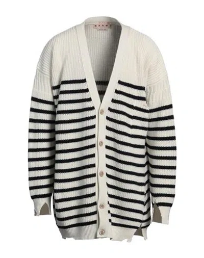 MARNI MARNI MAN CARDIGAN IVORY SIZE 44 VIRGIN WOOL, COTTON