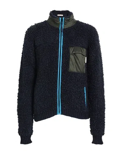 Marni Man Cardigan Midnight Blue Size 44 Acrylic, Mohair Wool, Wool, Polyamide, Polyurethane