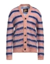Marni Relaxed-fit Striped Mohair And Wool-blend Cardigan In Navy Blue