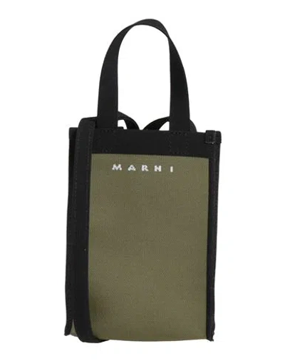 Marni Man Cross-body Bag Military Green Size - Polyester, Zinc, Aluminum, Copper In Multi