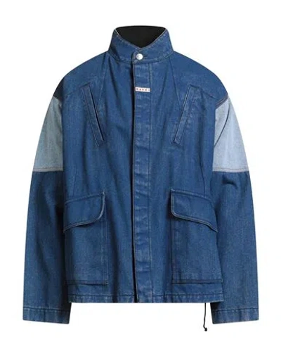 Marni Man Denim Outerwear Blue Size 40 Cotton