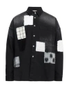 Marni Patchwork-detail Denim Shirt In Black