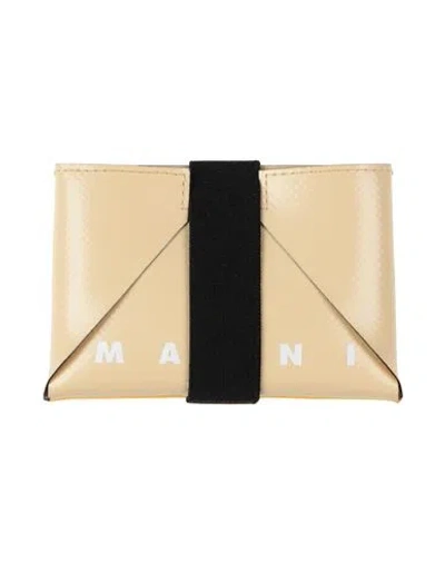 Marni Man Document Holder Beige Size - Soft Leather