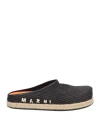 Marni Man Espadrilles Black Size 9 Textile Fibers