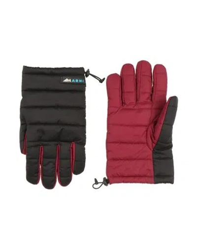 Marni Man Gloves Black Size L Polyamide