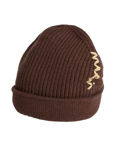 Marni Man Hat Brown Size L Virgin Wool, Cashmere