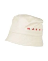 Marni Man Hat Cream Size M Cotton In Neutral
