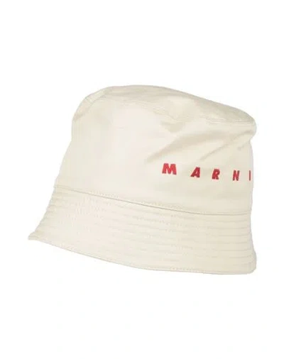 Marni Man Hat Cream Size M Cotton In Neutral