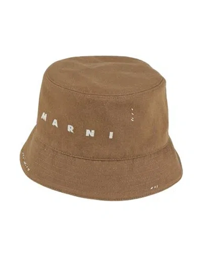 Marni Man Hat Khaki Size S Cotton In Beige