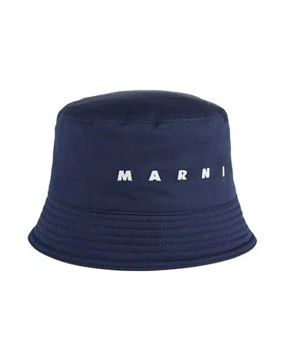 Marni Man Hat Midnight Blue Size L Cotton