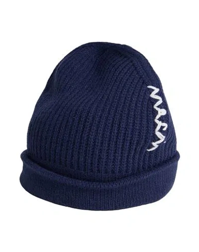 Marni Man Hat Navy Size L Virgin Wool, Cashmere In Blue