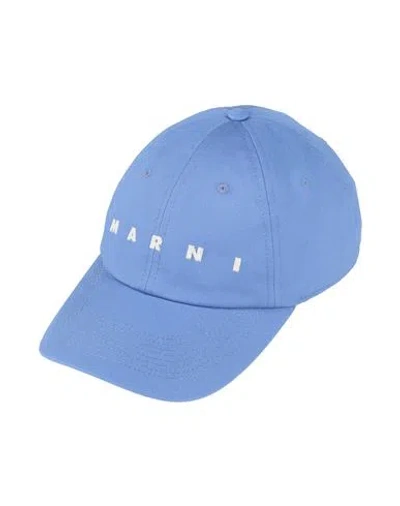 Marni Man Hat Slate Blue Size S Cotton