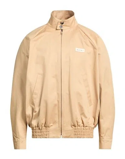 Marni Man Jacket Camel Size 42 Cotton In Beige