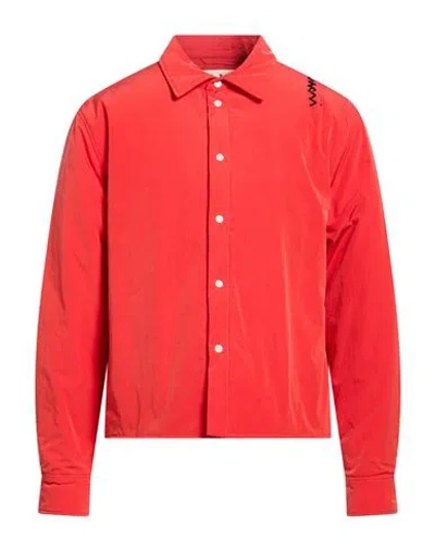 Marni Man Jacket Orange Size 40 Polyester, Polyamide, Cotton In Red