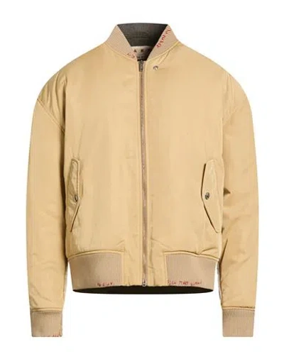 Marni Man Jacket Sand Size 40 Polyester In Beige