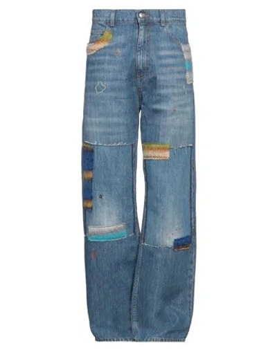 Marni Man Jeans Blue Size 31 Cotton, Calfskin