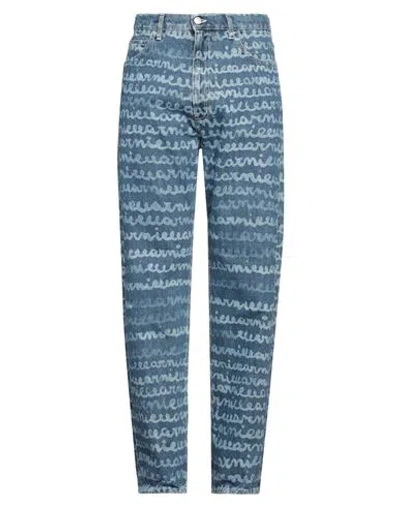 Marni Man Jeans Blue Size 34 Cotton, Cow Leather