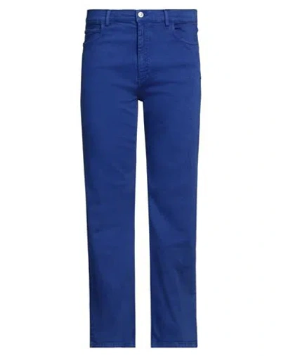 Marni Man Jeans Bright Blue Size 33 Cotton, Elastane
