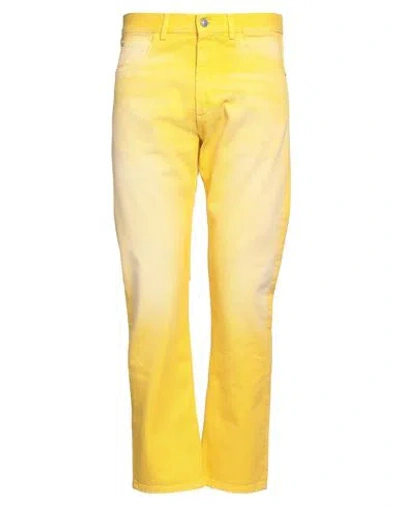 Marni Man Jeans Yellow Size 32 Cotton, Cow Leather