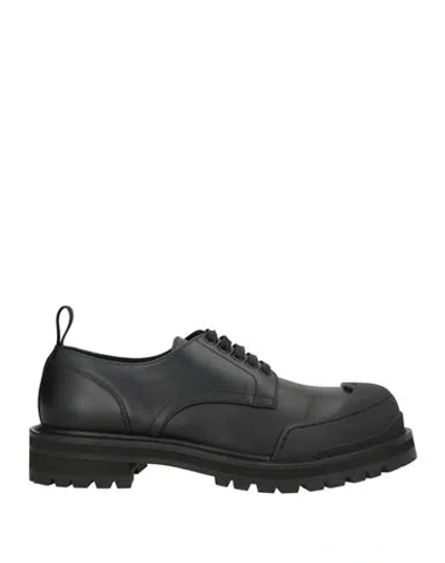 MARNI MARNI MAN LACE-UP SHOES BLACK SIZE 9 LEATHER, RUBBER