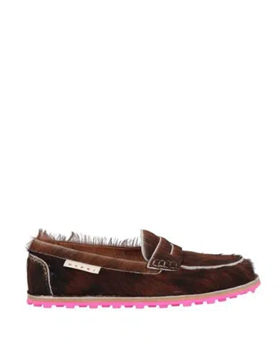 Marni Man Loafers Brown Size 9 Leather
