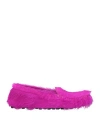 Marni Long-haired Leather Moccasins In In Pink