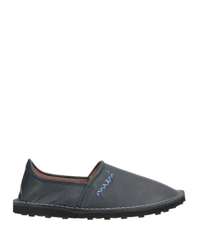 Marni Man Loafers Midnight Blue Size 11 Leather