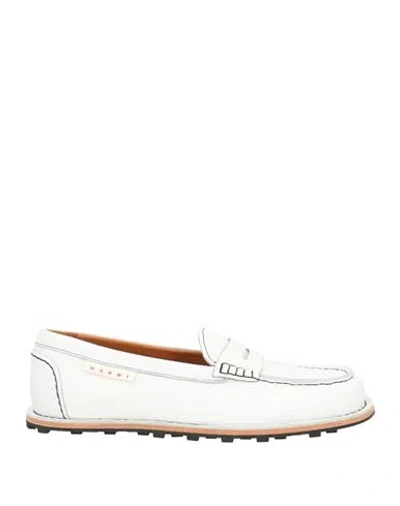 Marni Man Loafers White Size 7 Soft Leather