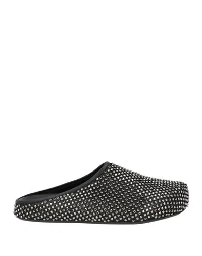 Marni Man Mules & Clogs Black Size 10 Leather, Textile Fibers