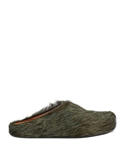 Marni Man Mules & Clogs Dark Green Size 9 Leather