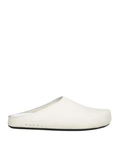Marni Man Mules & Clogs Ivory Size 8 Soft Leather