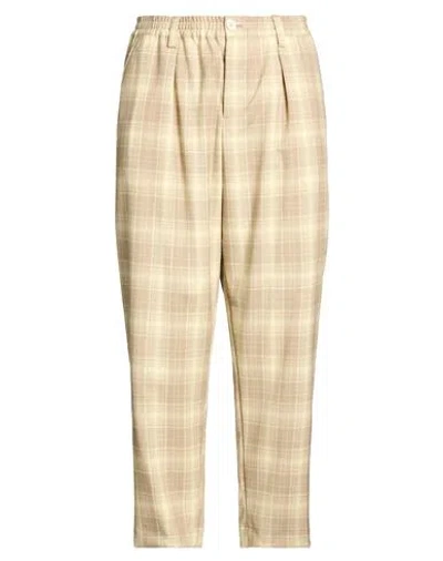 Marni Man Pants Beige Size 28 Virgin Wool In Brown