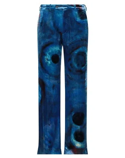 Marni Man Pants Blue Size 36 Viscose, Silk