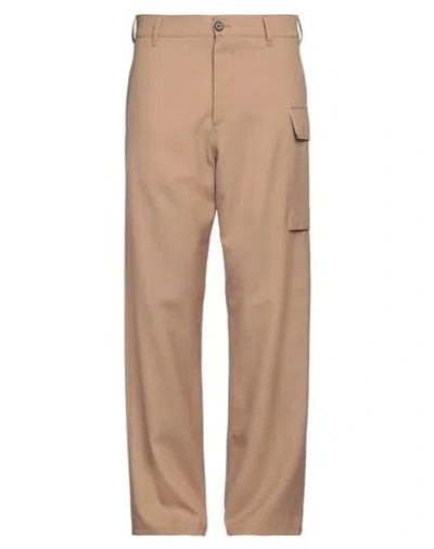 Marni Man Pants Camel Size 30 Virgin Wool In Brown