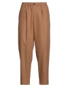 Marni Tropical Wool Loose Crop Pants In Biscuit