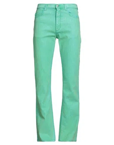 Marni Man Pants Green Size 34 Cotton, Acrylic, Viscose, Elastane, Calfskin