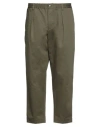 Marni Man Pants Military Green Size 36 Cotton, Linen In Green