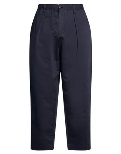 Marni Man Pants Navy Size 34 Cotton, Linen